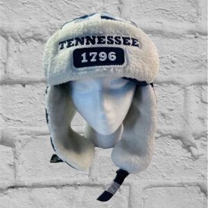 Tennessee State 1796 Aviator Trapper Hat Checker Ear Flap Fleece Lined Sherpa